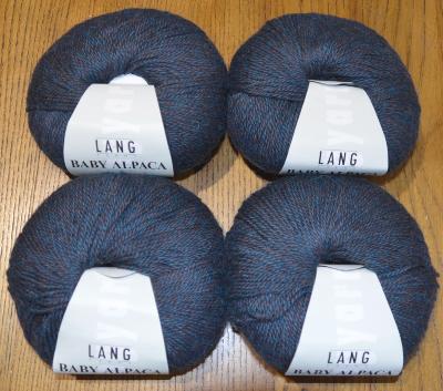 4 Pelotes de Baby Alpaga  Bleu-vert