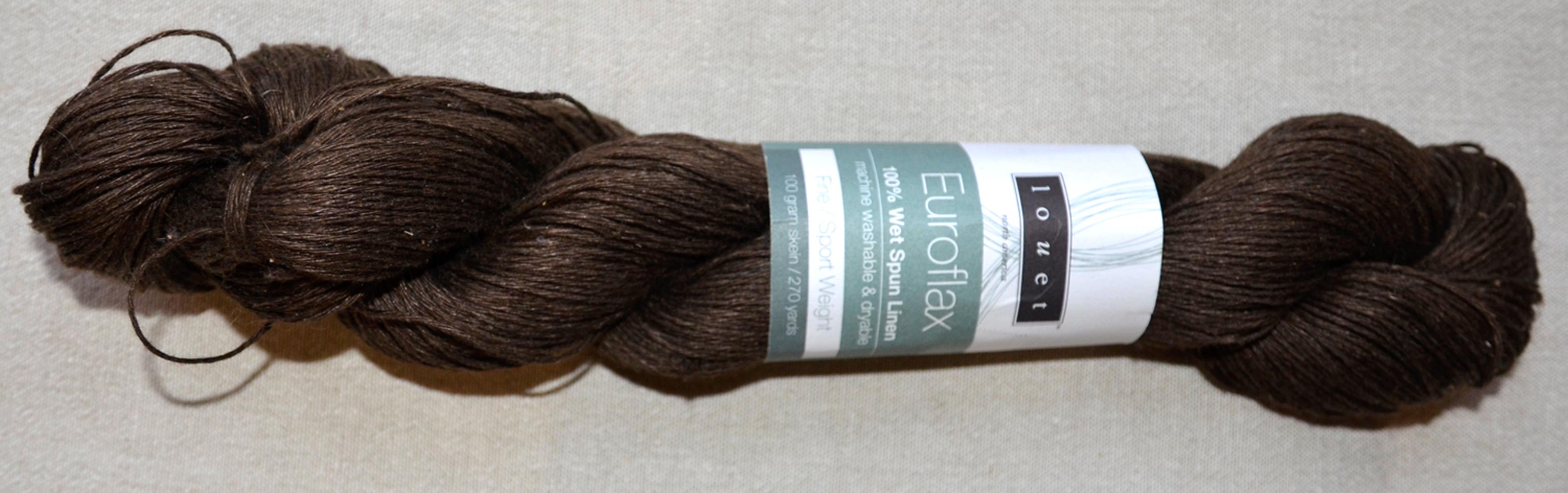 1 Echeveau de lin col marron