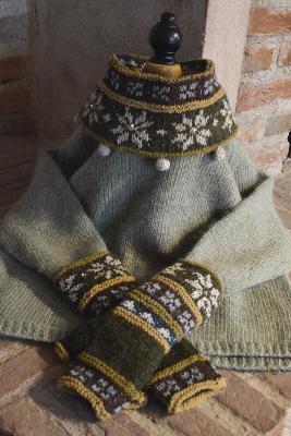 Dimanche 30 novembre                      Kit col et mitaines Tannenbaum