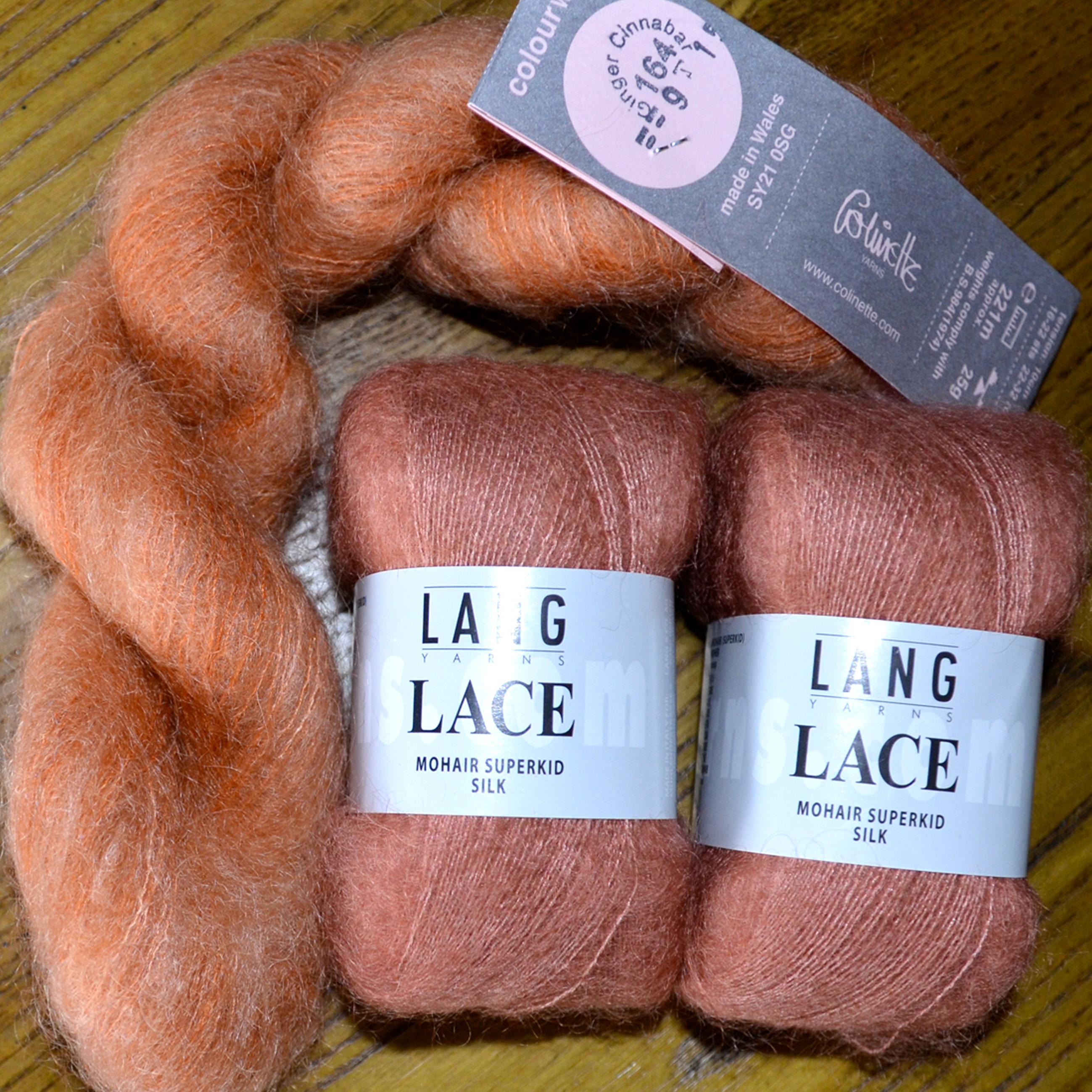 1 écheveau et 2 pelotes de Mohair